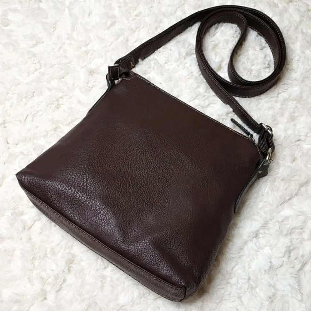 Van Heusen Brown Vegan Leather Crossbody